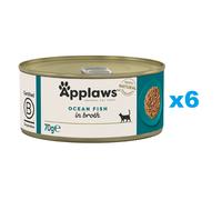 APPLAWS Cat Tin Adult - Poisson de l'océan en bouillon - 6x70 g