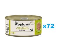 APPLAWS Cat Tin Adult - Thon aux algues en bouillon - 72x70 g
