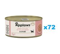 APPLAWS Cat Tin - Filet de thon et saumon en bouillon - 72x70 g