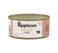 APPLAWS Cat Tin - Nourriture humide Filet de thon et saumon en bouillon - 156 g