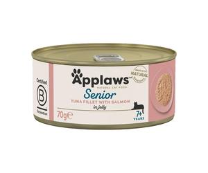 APPLAWS Cat Tin Senior - Nourriture humide de Thon et saumon pour chats séniors - 70g