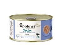 APPLAWS Cat Tin Senior - Nourriture humide Filet de thon et sardine pour chats séniors - 70 g