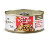 APPLAWS Chien Canette Topper Poulet HIGA Tern Verd Bouillon 12 X 156 GR