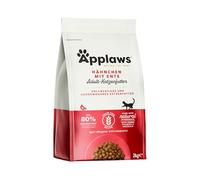 Applaws Complet Nourriture Sèche Naturelle sans Céréales au Poulet avec Canard Supplémentaire pour Chats Adultes - Sac refermable de 2 kg