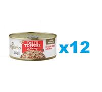 APPLAWS Dog Tin Taste Toppers - Blanc de poulet avec bœuf en sauce - 12x156 g