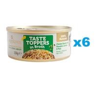 APPLAWS Dog Tin Taste Toppers - Blanc de poulet et légumes en bouillon - 6x156 g