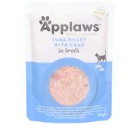 Applaws Filet de Thon et Crabe Chat Adulte - Complément en Bouillon Aliment 70 g