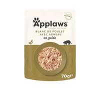 Applaws Natural Aliments humides pour chats Poulet poitrine avec agneau en gelée pour chats adultes - 16 sachets de 70g