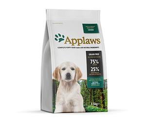 Applaws Natural Complete Chicken Dry Puppy Food for Small and Medium Breed Puppies - 1 x 7.5 kg Bag