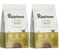 Applaws - Natural - Croquettes pour Chat Adulte - Croquettes de Poulet et d'agneau - 400 g (Lot de 2)