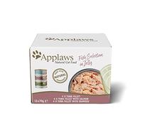 Applaws Natural Wet Cat Food Fish Selection in Jelly (Pack of 12 x 70g Tins)