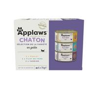 Applaws Nautral wet cat food Multipack Selection, chicken, tuna, sardines - pack of 6 x 70g cans