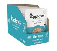 Applaws Nourriture Humide 100% Naturelle pour Chat, Filet de Thon en Bouillon - Pack de 12 Poches de 70g