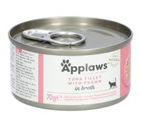 APPLAWS Nourriture humide pour chats avec filet de thon et crevette Aliment 70 g