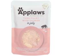 APPLAWS Nourriture humide pour chats Filet de thon avec saumon en gelée Aliment 70 g