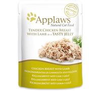 Applaws - Nourriture humide pour chats, gelée en sachet, poulet et agneau, 70 g