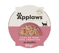 Applaws Pâtée pour chat Filet de thon avec crevettes 10 x 60 g