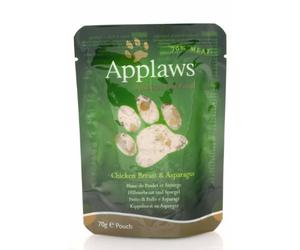 Applaws Pochettes pour Chat Poitrine de Poulet et Asperges 12 x 70 g 840 g