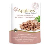 APPLAWS Cat Pouch - Nourriture humide Filet de thon et saumon en gelée - 70 g