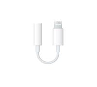 Apple Adaptateur MMX62ZM/A Lightning vers Jack 3.5mm Blanc - Connecteurs Lightning mâle / 3.5mm femelle - Code SH 85177900
