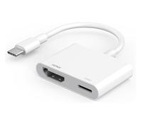 Apple Adaptateur USB-C vers HDMI 4K @ 240 Hz pour iPhone 15 16 MacBook Pro Air iPad Pro, certifié MFi, câble AV numérique HDMI 2.1 compatible avec Samsung Galaxy S25, Nintendo Switch, Pixelbook, XPS