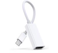 Apple Adaptateur USB-C vers HDMI 4K @ 60 Hz pour iPhone 15 MacBook Pro Air iPad Pro, USB 3.1 Type C Digital AV HDMI 2.0 Cordon compatible avec Samsung Galaxy S23/S22, Pixelbook, XPS et plus (blanc)