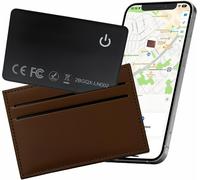 Apple AirTag Alternative-Carte de suivi Bluetooth pour iPhone et iPad,localisation GPS,autonomie de la batterie 2 ans,ultra plate pour portefeuille et voyage (emballage cadeau)