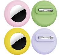 Apple Airtag Holder for Kids,Waterproof Silicone Tag Holder with Safety Pins for Kids,Elderly,Luggage,Clothes,4 Pack