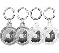 Apple AirTag Protective Case 4 Pack Waterproof Protective Case Cover with Keychain Silicone Anti-Scratch Anti-Loss Shockproof.[A43]