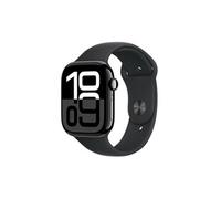Apple Apple Watch Series 10 GPS 46mm Boîtier en Aluminium Noir de Jais avec Bracelet Sport Noir - S/M