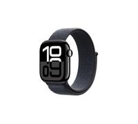 Apple Apple Watch Series 10 GPS + Cellular 42mm Boîtier en Aluminium Noir de Jais avec Boucle Sport Encre Violette