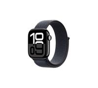 Apple Apple Watch Series 10 GPS + Cellular 42mm Boîtier en Aluminium Noir de Jais avec Boucle Sport Encre Violette