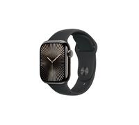 Apple Apple Watch Series 10 GPS + Cellular 42mm Boîtier en Titane Ardoise avec Bracelet Sport Noir - S/M