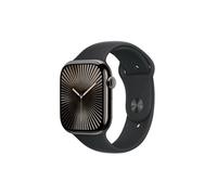 Apple Apple Watch Series 10 GPS + Cellular 46mm Boîtier en Titane Ardoise avec Bracelet Sport Noir - M/L