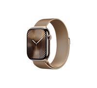 Apple Apple Watch Series 10 GPS + Cellular 46mm Boîtier en Titane Or avec Bracelet Milanais Or - S/M