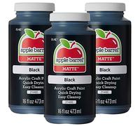 Apple Barrel 21148EA Lot de 3 peintures acryliques Noir 473 ml