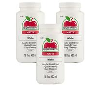 Apple Barrel Lot de 3 peintures acryliques de couleurs assorties, blanc 473 ml, 21119A