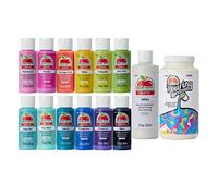 Apple Barrel PROMOABP22 Lot de 14 pièces Acrylique Comprenant 13 peintures de Corps 1 Moyen de versement de Pomme, Multicolore