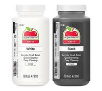 Apple Barrel PROMOABWB Lot de 2 peintures acryliques de 473 ml, blanc et noir, multicolore