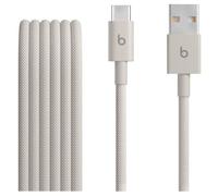 Beats By Dr. Dre Câble USB-A vers USB-C tissé, charge rapide, anti-nœuds, 1,5 m, Gris éclair