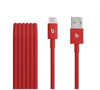 Beats By Dr. Dre Câble USB-A vers USB-C tissé – Charge rapide, anti‑nœuds – 1,5 m Rouge flash
