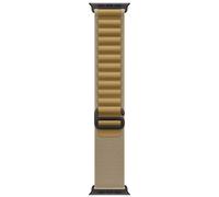 Apple - Boucle pour montre intelligente - 49 mm, finition en titane noir - taille Medium - brun clair