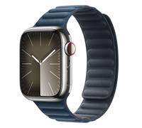 Apple Bracelet à maillons magnétique FineWoven pour Watch | 38/40/41/42 mm Taille S/M Pacific Blue Bleu
