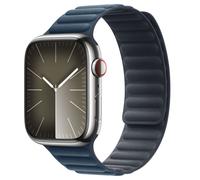 Apple Bracelet à maillons magnétique FineWoven pour Watch | 44/45/46/49 mm Taille S/M Baltic Blue Bleu