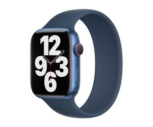 Apple Bracelet Boucle unique en Silicone pour Watch | 38/40/41/42 mm Taille 2 Abyss Blue Bleu foncé