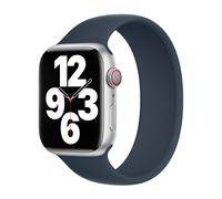 Apple Bracelet Boucle unique en Silicone pour Watch | 38/40/41/42 mm Taille 6 Storm Blue Bleu