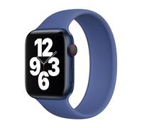 Bracelet Boucle unique en Silicone pour Apple Watch | 44/45/46/49 mm - Taille 12 - Toma Blue