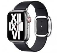 Apple Bracelet Leather Band Modern Buckle Watch Series 1 t/m 9 / SE (38/40/41 mm) | Series 10 / 11 (42 mm) L Ink Bleu