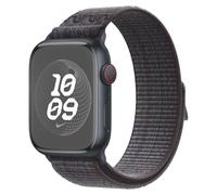 Apple Bracelet Nike Sport Loop Watch Series 1 t/m 11 / SE / Ultra (44/45/46/49 mm) Black et Blue Bleu