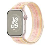 Apple Bracelet Nike Sport Loop Watch Series 1 t/m 11 / SE / Ultra (44/45/46/49 mm) Starlight et Pink Multicolore